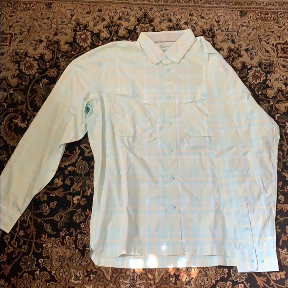 Under Armor heat gear, dress shirt.